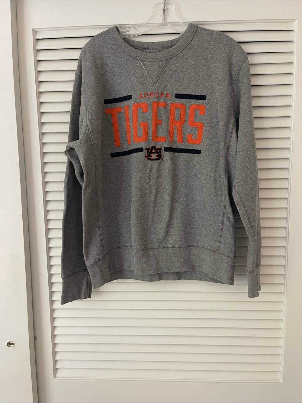 League Gray Auburn Tigers Crewneck Pullover